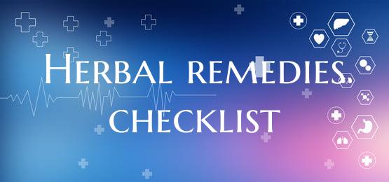 Herbal remedies checklist